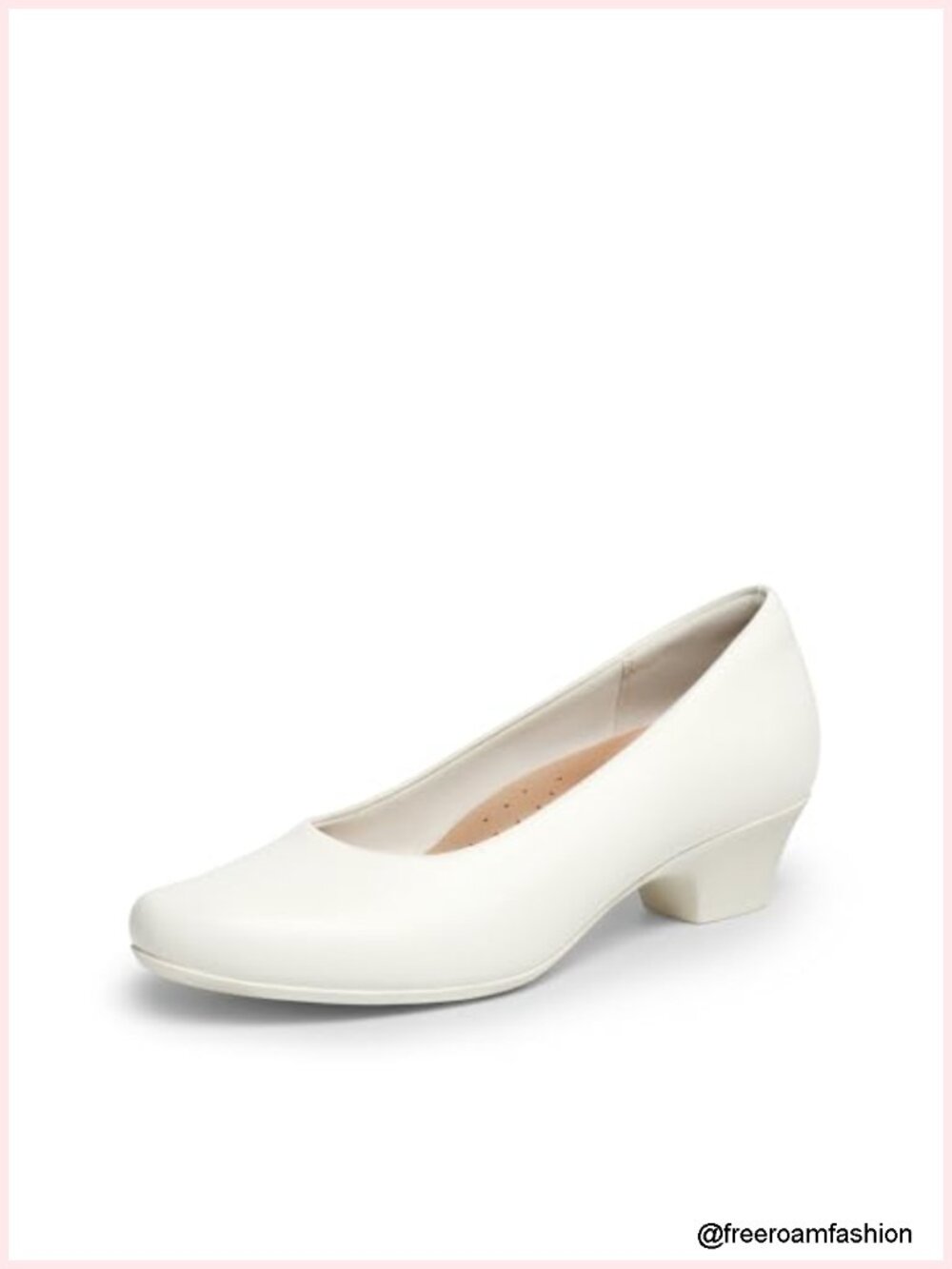 Chunky Low Heels Work Pumps | Closed Toe Slip On Block Heel Dress Shoes Casual
